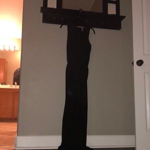 Black jumpsuit lace at the neck line